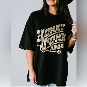 Honky tonk black boyfriend fit new with tags Tee